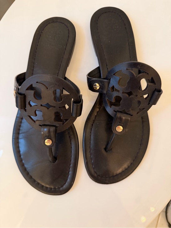 Tory Burch Shoes - Women's Tory Burch Miller Thong Sandal , Size US 7.5 M - Black Leather